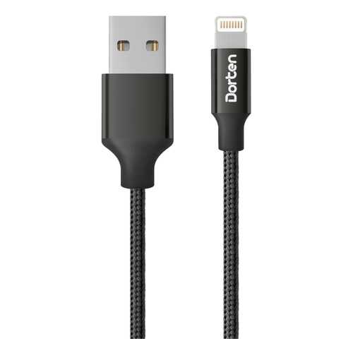 Кабель Dorten Lightning to USB Cable Metallic Series 1,2 м Black в Теле2