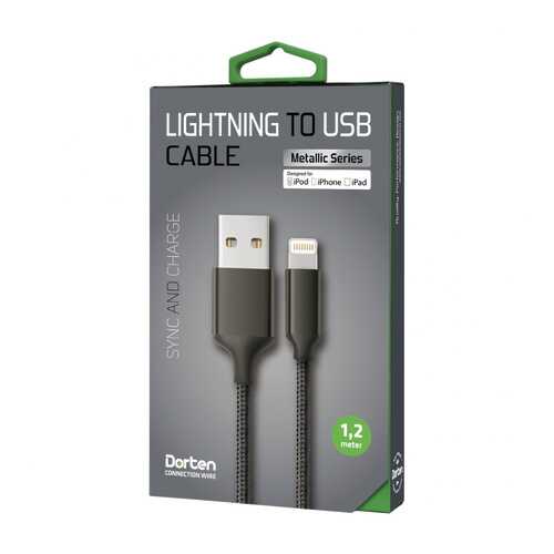 Кабель Dorten Lightning to USB Cable Metallic Series 2 м Black в Теле2