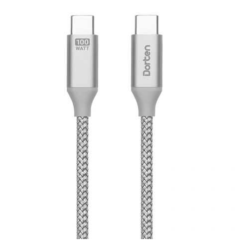 Кабель Dorten USB-C to USB-C PD Charging Cable Tetron Series 2 м Silver в Теле2