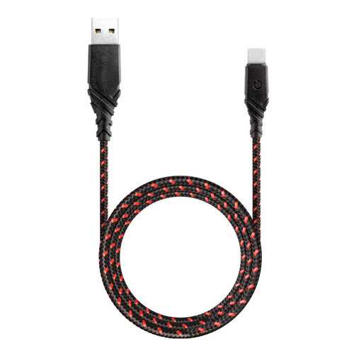 Кабель EnergEA NyloGlitz USB-C — USB-A (2.0) 1.5 м красный в Теле2