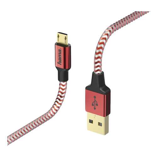 Кабель Hama 178288 microUSB 1,5м Red в Теле2