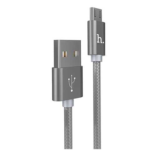 Кабель Hoco x2 microUSB 1м Grey в Теле2