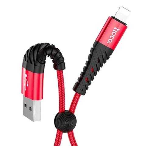 Кабель Hoco X38 USB - Lightning, 2.4A, 0,25м Red в Теле2