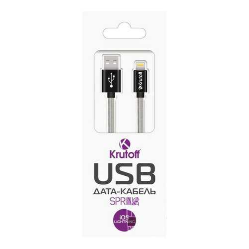 Кабель Krutoff Spring Lightning 1м Black в Теле2