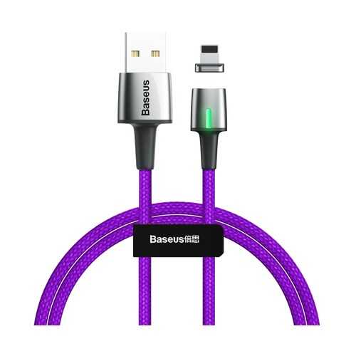 Кабель магнитный Baseus Zinc Magnetic Cable USB - Lightning 2.4A 1м Violet (CALXC-A05) в Теле2