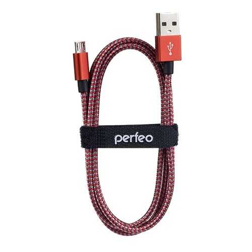 Кабель Perfeo USB2.0 A вилка - Micro USB вилка, красно-белый, длина 3 м. (U4804) в Теле2