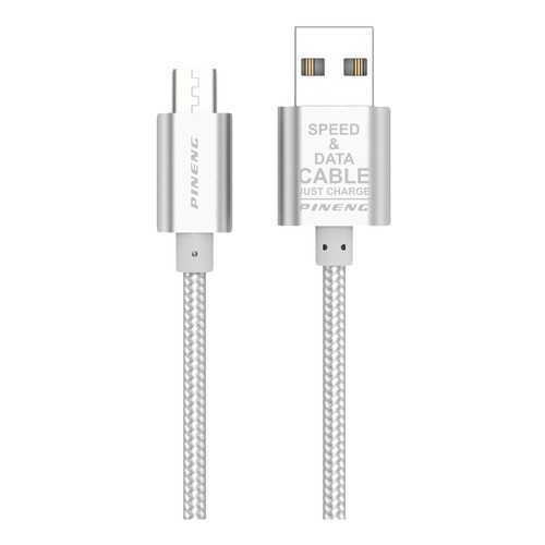 Кабель Pineng microUSB 1м Silver (PN-306SV) в Теле2