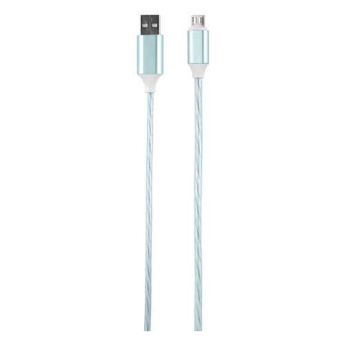 Кабель Red Line LED microUSB Blue в Теле2