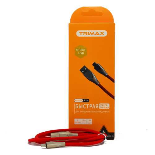 Кабель Trimax Micro-USB T1M 1m Red в Теле2