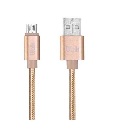 Кабель Ubik USB - microUSB (UM09) 1m 3A Gold в Теле2