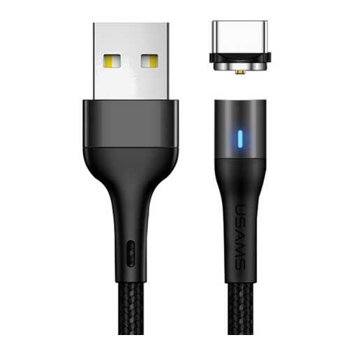 Кабель Usams SJ334 USB-A/C, Magnetic, Black (УТ000020306) в Теле2