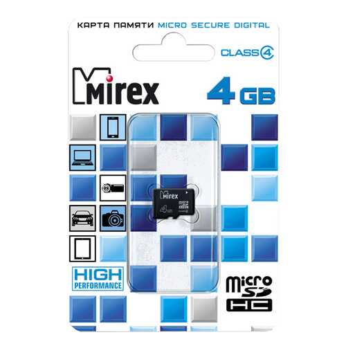 Карта памяти Mirex Micro SDHC 13612-MCROSD04 4GB в Теле2