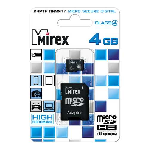 Карта памяти MIREX Micro SDHC 4GB в Теле2