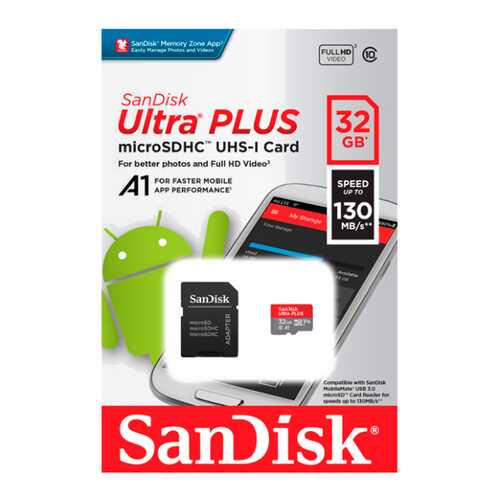 Карта памяти SanDisk Micro SDHC SDSQUB3-032G-GN6MA 32GB в Теле2