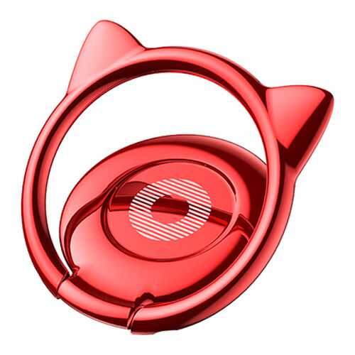 Кольцо-держатель Baseus Cat Ear Ring Bracket Red в Теле2