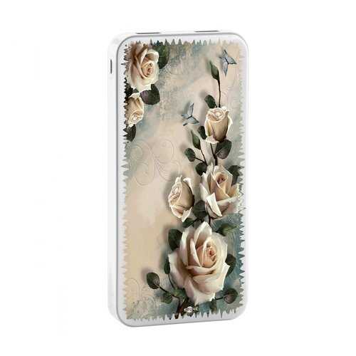 Внешний аккумулятор КRUЧЕ Power Bank 20000 mAh Print White roses в Теле2