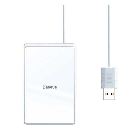 Беспроводное зарядное устройство Baseus Card Ultra-thin 15W White/Silver в Теле2