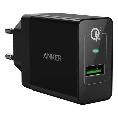 Сетевое зарядное устройство Anker PowerPort+ QC3.0 1 USB 3A Black в Теле2