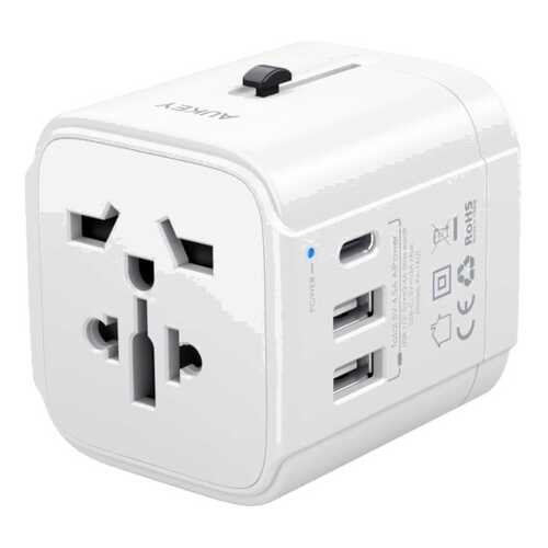 Сетевое зарядное устройство Aukey Universal Travel Adapter PA-TA01 White в Теле2