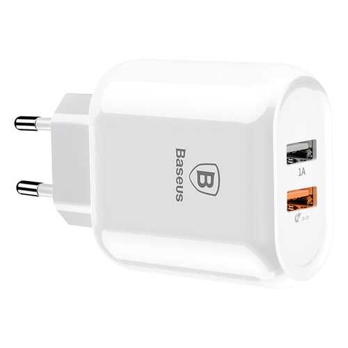 Сетевое зарядное устройство Baseus Bojure 2 USB 1,5A EU White в Теле2