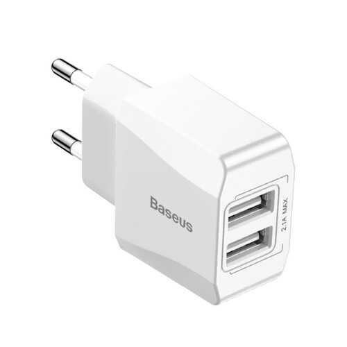 Сетевое зарядное устройство Baseus Mini 2USB 2.1A White в Теле2