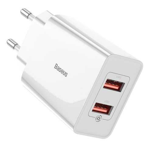 Сетевое зарядное устройство Baseus Speed Mini QC3.0 2USB 3A White в Теле2