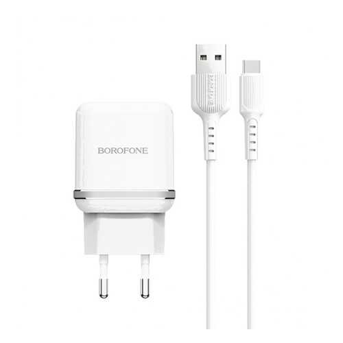 Сетевое зарядное устройство Borofone BA25A 2USB 2.4A White в Теле2