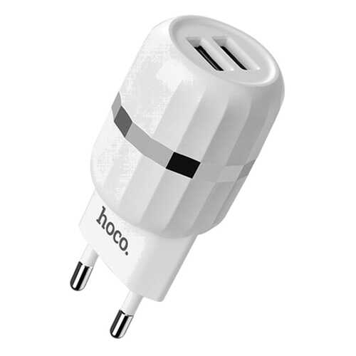 Сетевое зарядное устройство Hoco 2 USB 2,4A White в Теле2