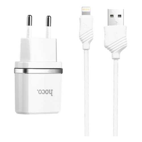 Сетевое зарядное устройство Hoco C12 2 USB 2,4A White в Теле2