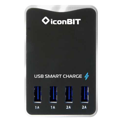 Сетевое зарядное устройство iconBIT FTB 4 USB 6A Black в Теле2