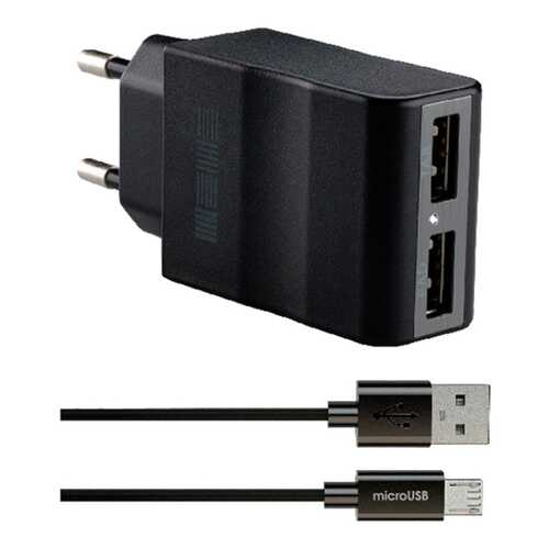 Сетевое зарядное устройство InterStep Travel Charger 2 USB 2,1A Black в Теле2