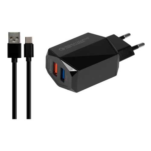 Сетевое зарядное устройство Jet.A UC-S23 2 USB 2,4A Black в Теле2