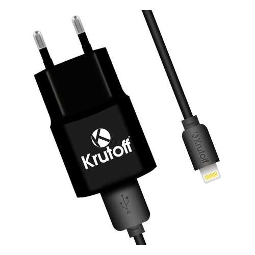 Сетевое зарядное устройство Krutoff CH-01L 1xUSB, 1A + кабель Lightning (black) в Теле2