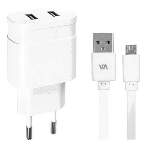 Сетевое зарядное устройство RivaCase Rivapower 2 USB 2,4A White в Теле2