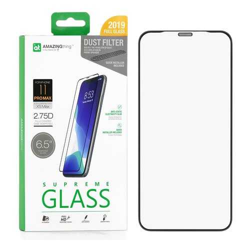 Защитное стекло AMAZINGthing SupremeGlass Dust Filter Black 0.3mm для Apple iPhone XS Max в Теле2