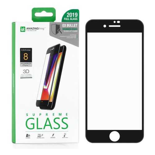 Защитное стекло AMAZINGthing SupremeGlass Extra Hard 3D Black 0.3mm для Apple iPhone 7 в Теле2