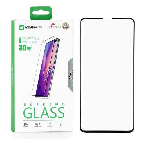 Защитное стекло AMAZINGthing SupremeGlass Full Screen 3D Black для Samsung Galaxy S10 в Теле2