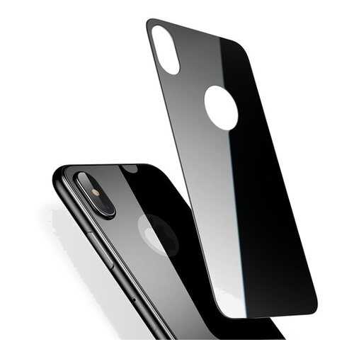 Защитное стекло Baseus Silk-screen Glass для задней панели Apple iPhone X Black в Теле2