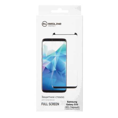 Защитное стекло для смартфона Red Line для Samsung Galaxy S10, FullScreen (3D) TG Black в Теле2