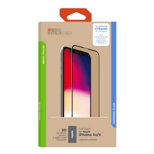 Защитное стекло InterStep для Apple iPhone X/iPhone XS (IS-TG-IPHONXS3B-UA3B202) в Теле2