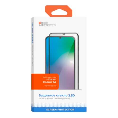 Защитное стекло InterStep для Full Screen Cover Xiaomi Redmi 9A Black в Теле2