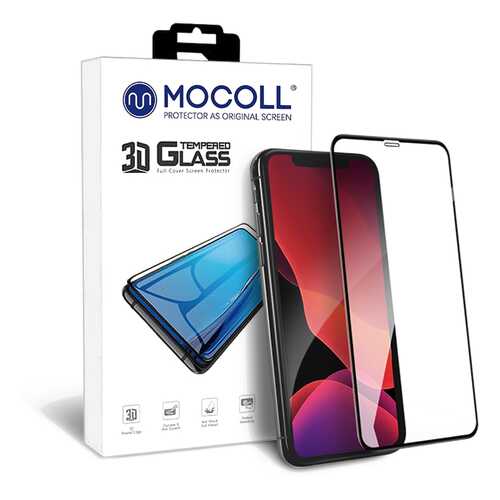 Защитное стекло MOCOLL 3D MIX для iPhone 11 PRO MAX / XS MAX Черное (Серия Pearl) в Теле2