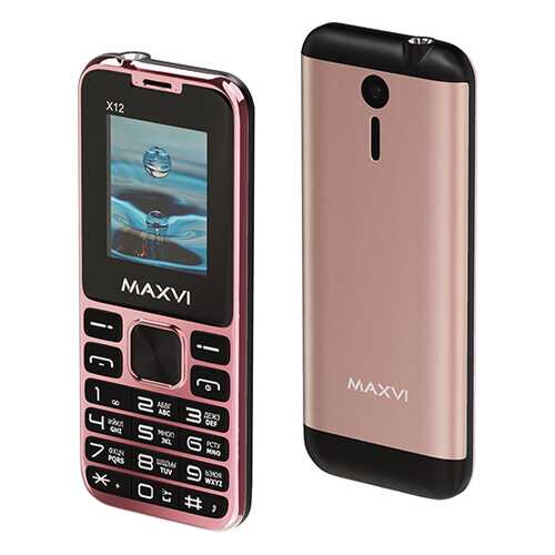 Мобильный телефон Maxvi X12 (2 SIM) Rose/Gold в Теле2